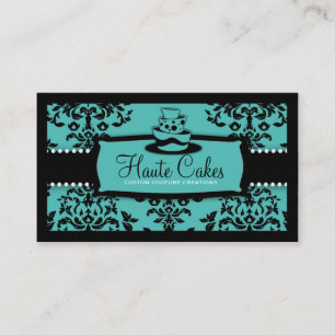 Carte De Visite 311 turquoise de rangée de la cerise sur le gâte