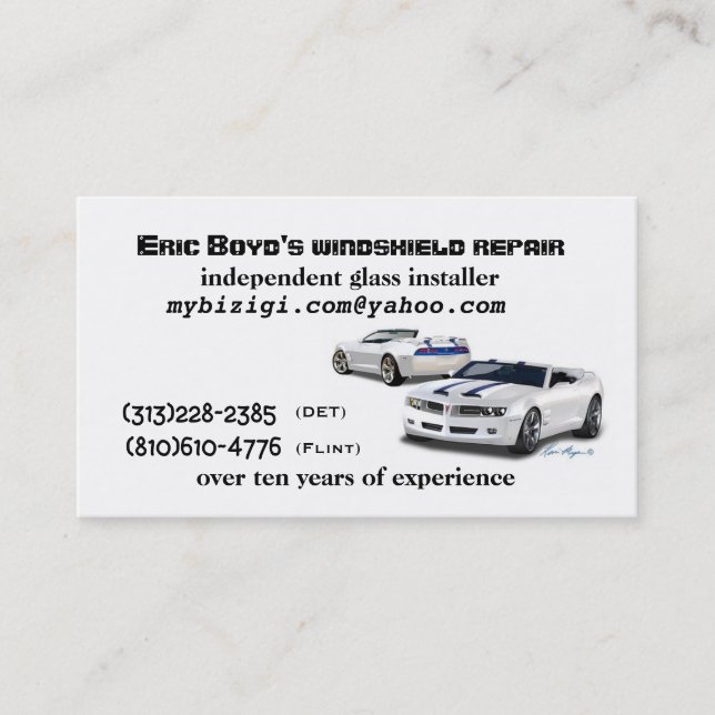 Carte De Visite 391198890_2886695d9b, pare-brise d'Éric Boyd au (Devant)