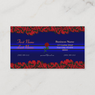 Carte De Visite 3D amincissent la ligne bleue bouquet