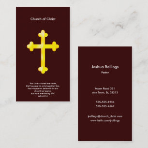 Carte De Visite 3h16 de John - croix chrétienne