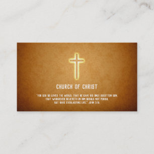 Carte De Visite 3h16 de John - croix religieuse