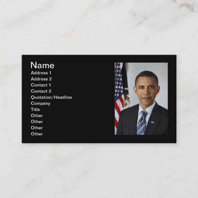 Carte De Visite 44 Barack Obama (Devant)