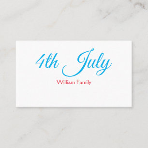Carte De Visite 4 juillet jour d'indépendance ajouter nom texte pe
