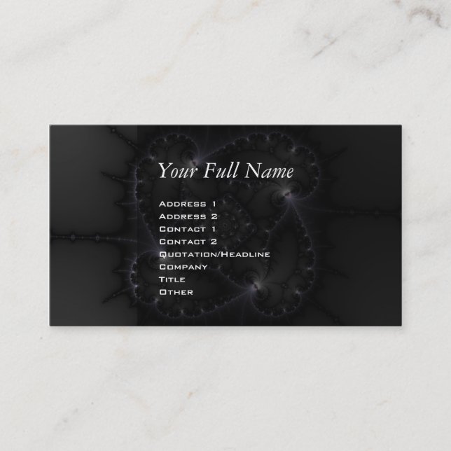 Carte De Visite 50 Nuances De Gris - Art Fractal (Devant)