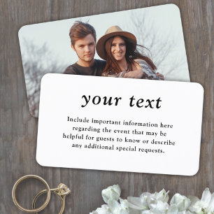 Carte De Visite 50 pochettes de typographie simple pour mariage av