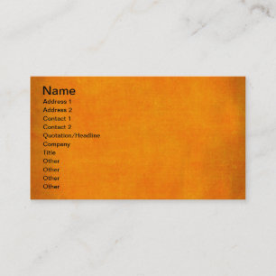 Carte De Visite 5451_sports ORANGE POPSICLE TEXTURE ARRIÈRE - PLA