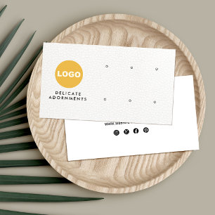 Carte De Visite 6 Trous Élevage Cuir Blanc Ajouter Logo Busine