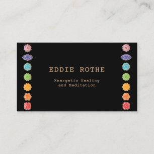 Carte De Visite 7 Rainbow Chakra Energy Healer Yoga