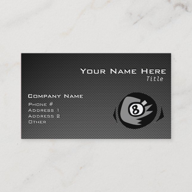 Carte De Visite 8 billes ; Faux Fibres de Carbone (Devant)