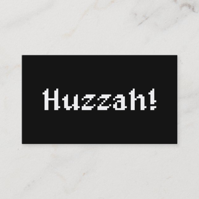 Carte De Visite 8 Bits Huzzah ! (Devant)