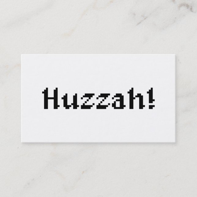 Carte De Visite 8 Bits Huzzah ! (Devant)