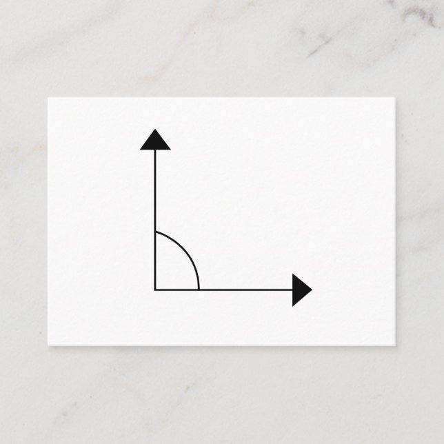 Carte De Visite 90 Degré Enseignant en mathématiques d'angle droit (Devant)