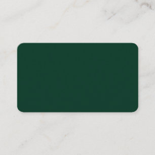 Carte de visite à arrondi vert foncé