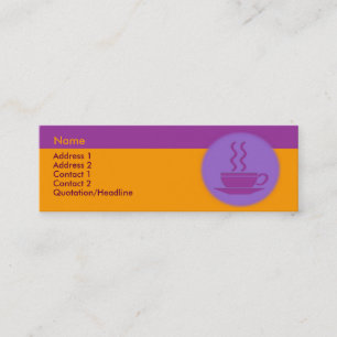 Carte de visite à café chaud