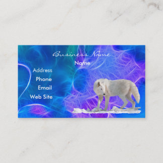 Carte de visite à effet fractal de la faune du lou