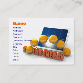 Carte de visite à énergie solaire