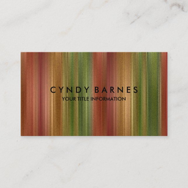 Carte de visite à feuilles multiples colorées (Devant)