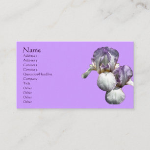 Carte de visite à fleur d'Iris