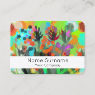 Carte de visite à fleurs