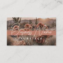 Carte de visite à fleurs Boho Derset