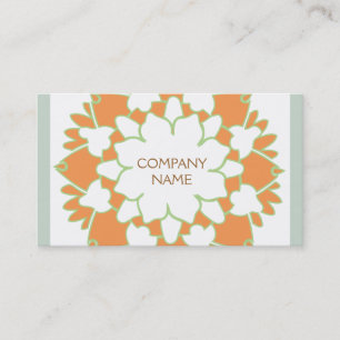 Carte de visite à fleurs de Lotus orange