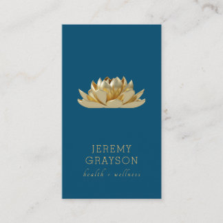 Carte de visite à fleurs Gold Lotus