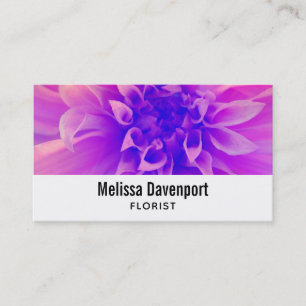 Carte de visite à fleurs rose macro