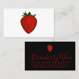 carte de visite à fraise