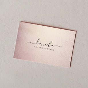 Carte de visite à huile rose rose rose chic