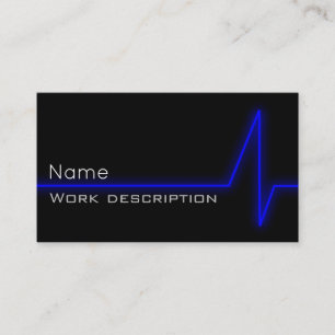 Carte de visite à impulsions bleues