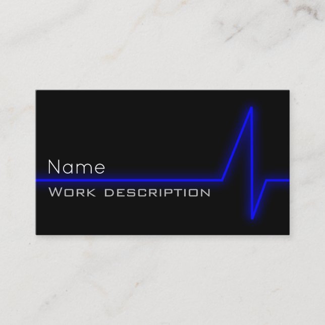Carte de visite à impulsions bleues (Devant)