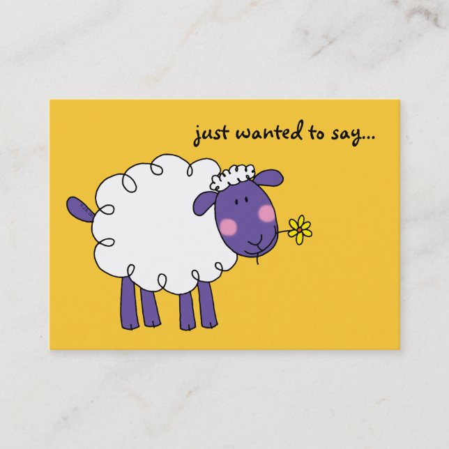 Carte De Visite a juste voulu dire… (moutons laineux) (Devant)