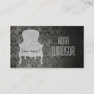 Carte de visite à la maison chic minable