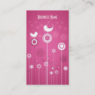 Carte de visite à la mode de conception florale