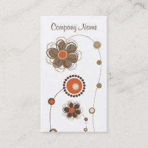 Carte de visite à la mode de conception florale