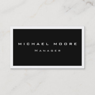 Carte de visite à la mode de noir blanc unique de