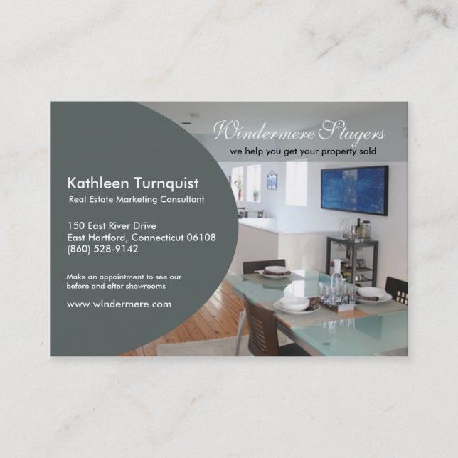 Carte de visite à la mode de profil d'Ovale (Devant)