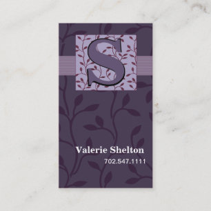 Carte de visite à la mode de vignes de bourgeon d