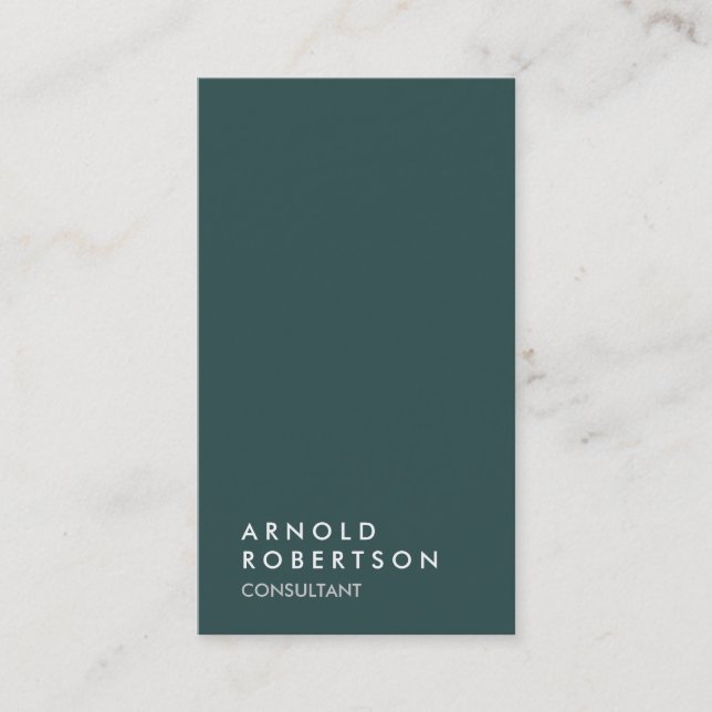 Carte de visite à la mode gris ardoise foncée (Devant)