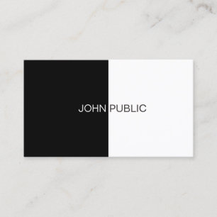 Carte De Visite À la mode moderne simple simple élégant blanc noir