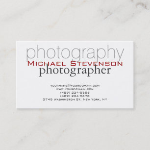 Carte de visite à la mode Noir Blanc Rouge Chic