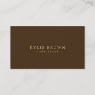Carte De Visite À la mode professionnel d'or Brown élégant moderne