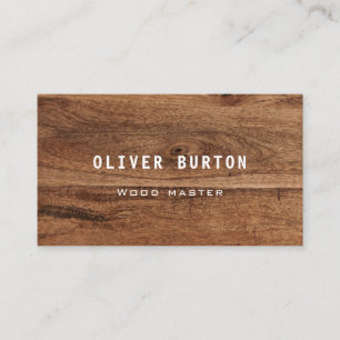 Carte de visite à la texture bois.