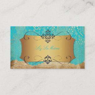 Carte De Visite À lacets vintage/bleu de PixDezines