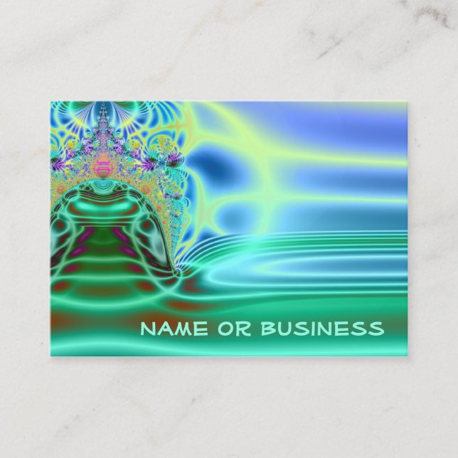 Carte De Visite À L'Intérieur D'Une Boue D'Eau Art Fractal Abstrai (Devant)