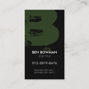 Carte de visite à monogramme lettre B