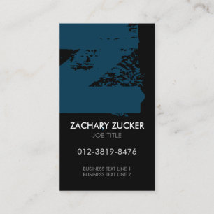 Carte de visite à monogramme lettre Z