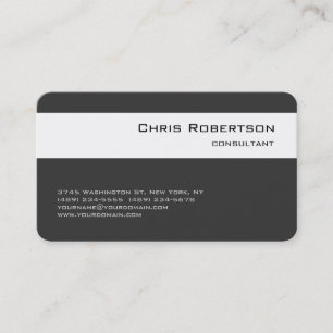 Carte de visite à rayures blanches gris du coin ro