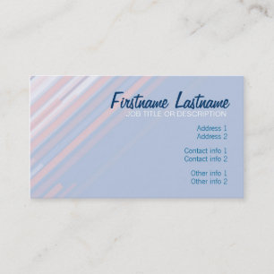 Carte de visite à rayures diagonales pastel