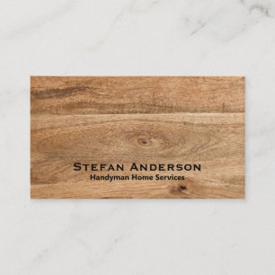 Carte de visite à texture bois